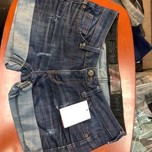 Ladies short jean shorts